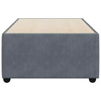Struttura letto in velluto grigio scuro (100% poliestere), compensato, legno ingegnerizzato