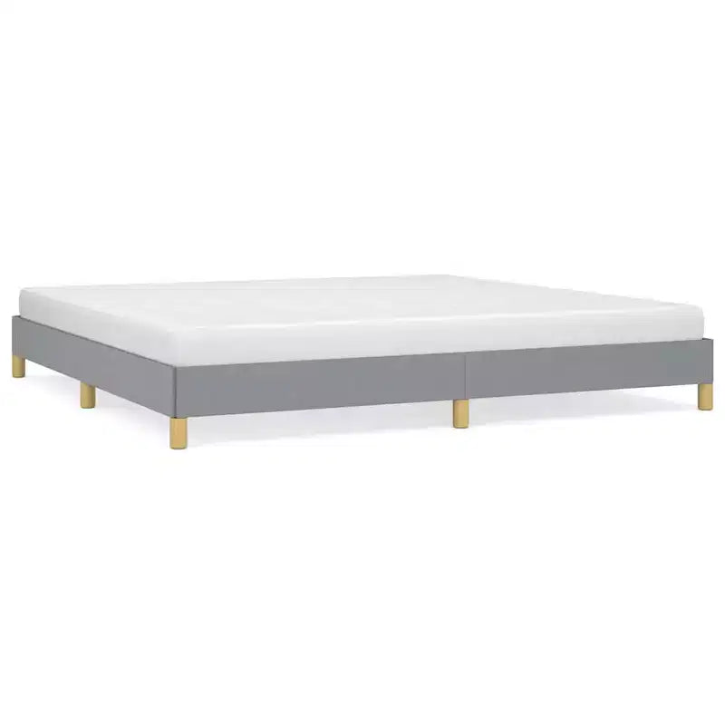 Struttura letto Grigio chiaro 100% poliestere, compensato, legno ingegnerizzato King