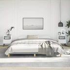 Struttura letto Grigio chiaro 100% poliestere, compensato, legno ingegnerizzato King