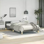 Struttura Letto con Testiera Grigio Scuro 100% Poliestere Twin XL