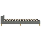 Struttura Letto con Testiera Grigio Scuro 100% Poliestere Twin XL
