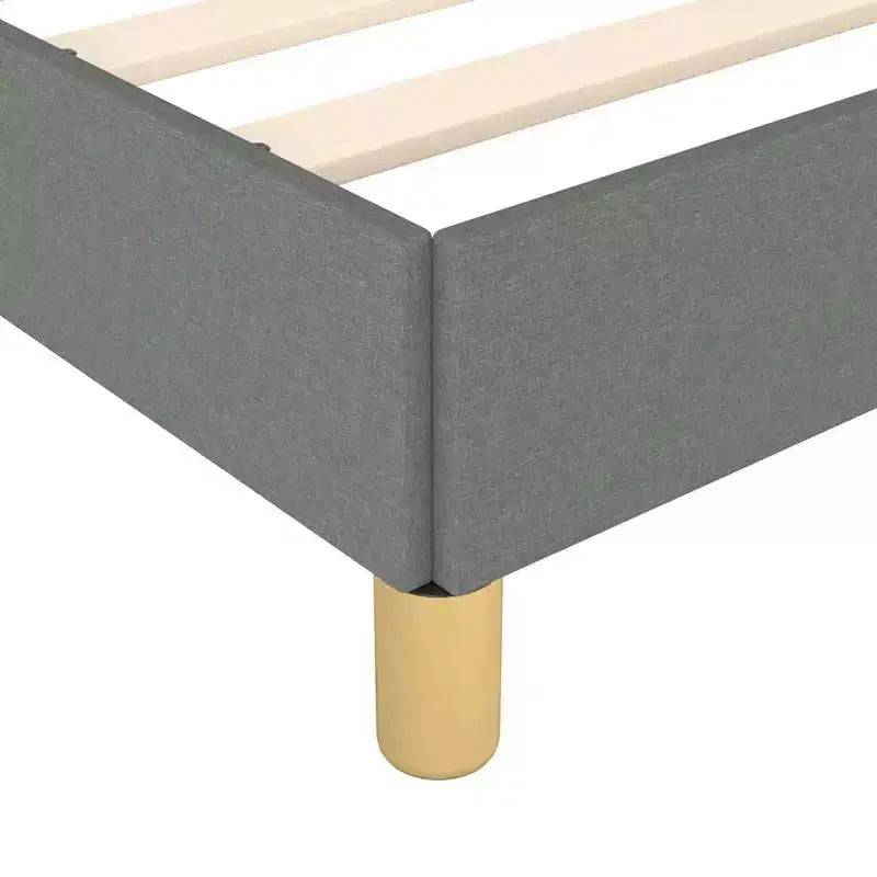 Struttura Letto con Testiera Grigio Scuro 100% Poliestere Twin XL