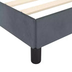 Struttura letto con testiera in velluto grigio scuro California King moderna