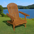 Sedia Adirondack da esterno Royal Hampton, schienale a doghe, legno marrone naturale