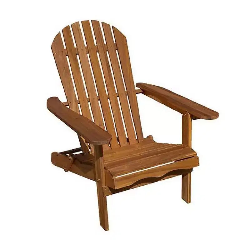 Sedia Adirondack da esterno Royal Hampton, schienale a doghe, legno marrone naturale