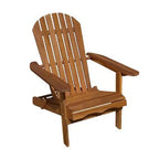 Sedia Adirondack da esterno Royal Hampton, schienale a doghe, legno marrone naturale