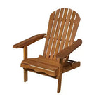 Sedia Adirondack da esterno Royal Hampton, schienale a doghe, legno marrone naturale