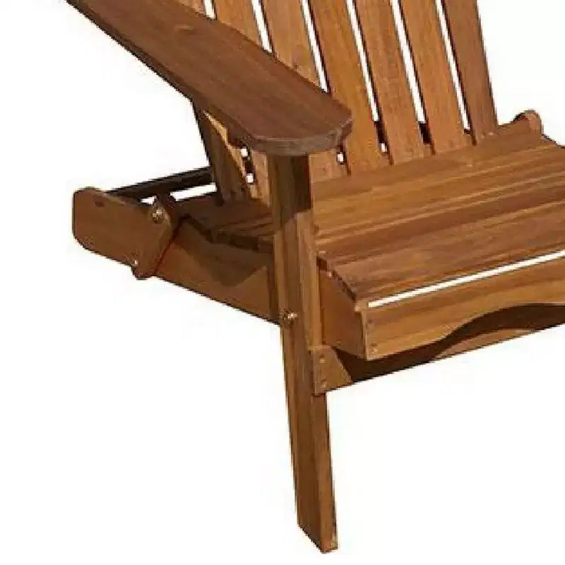 Sedia Adirondack da esterno Royal Hampton, schienale a doghe, legno marrone naturale