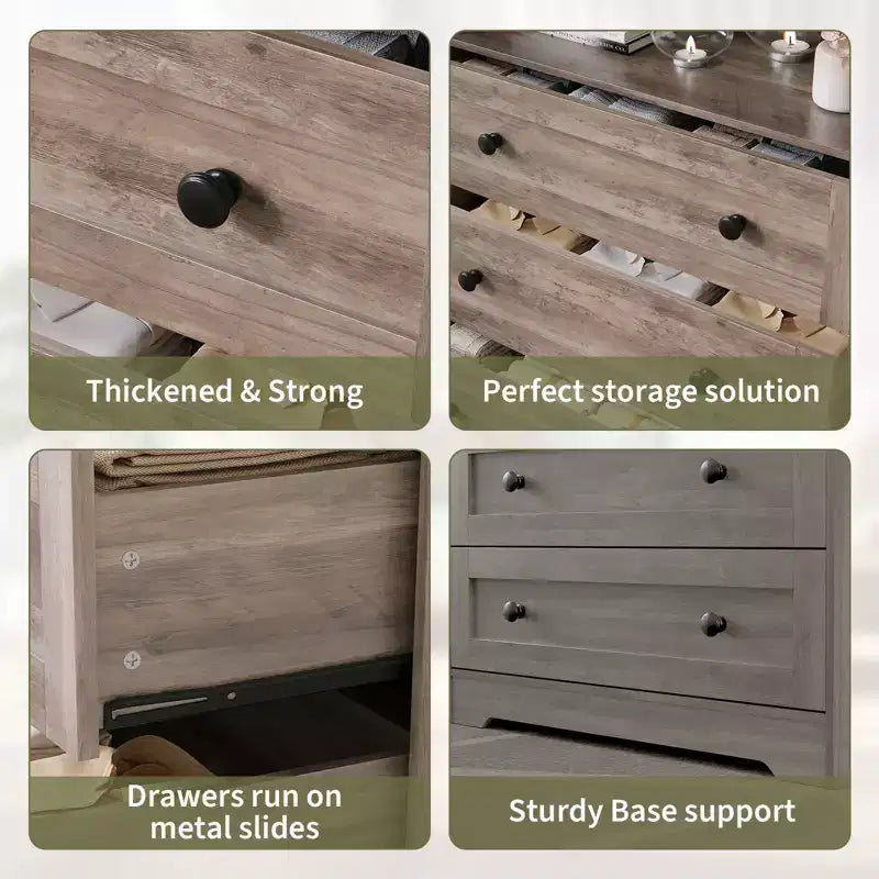 Comò sottile moderno a 4 cassetti con porte USB, armadietto in legno per camera da letto e ripostiglio, cassettiera salvaspazio