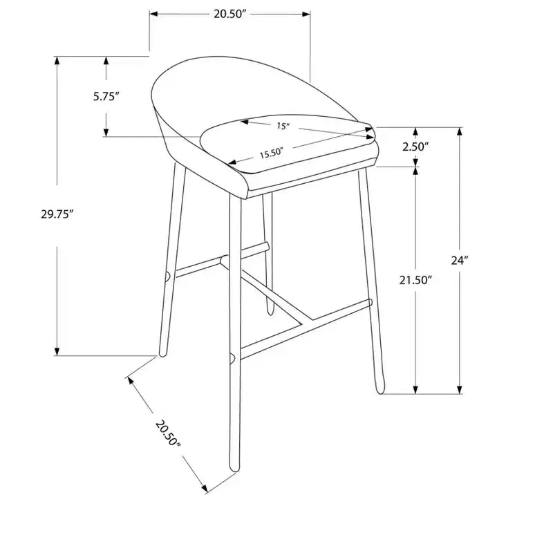 Set di 2 sgabelli da bancone Okak, sedie da bar contemporanee con struttura in metallo cromato, sedute moderne imbottite ad altezza bancone per isola cucina