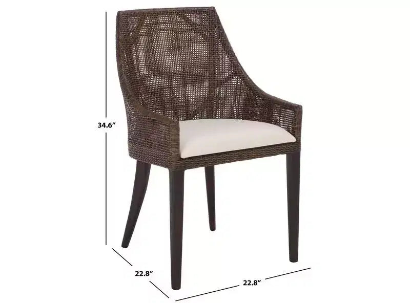 Poltrona Maro - ACH4905 - Marrone scuro/Avorio - Safavieh