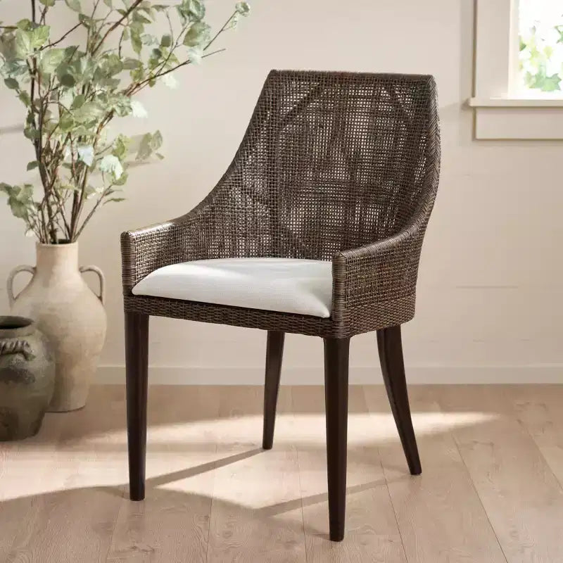 Poltrona Maro - ACH4905 - Marrone scuro/Avorio - Safavieh