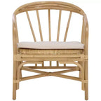 Billie Rattan Dining Chair - SEA8041 - Natural/Cream - Safavieh