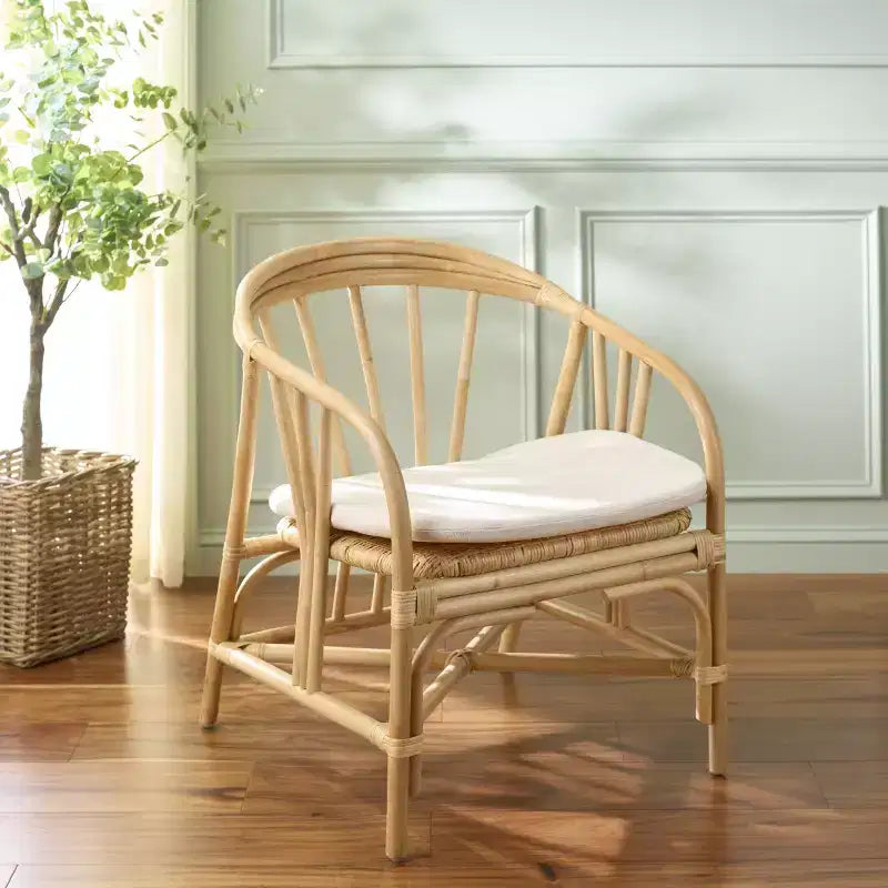 Sedia da pranzo Billie in rattan - SEA8041 - Naturale/Crema - Safavieh