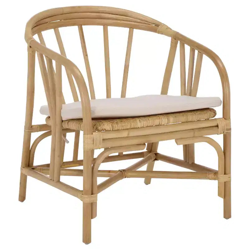 Sedia da pranzo Billie in rattan - SEA8041 - Naturale/Crema - Safavieh