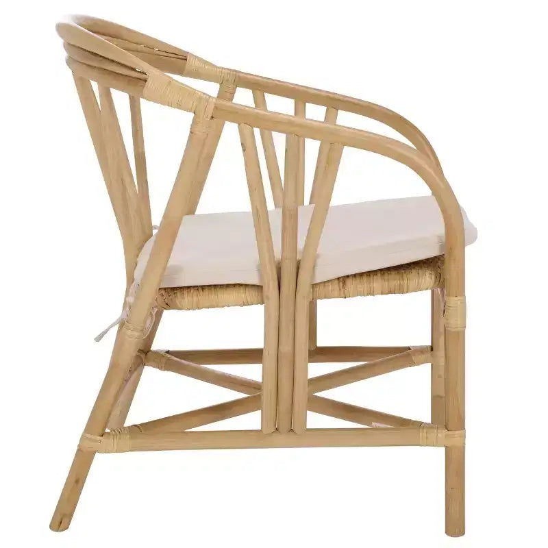 Sedia da pranzo Billie in rattan - SEA8041 - Naturale/Crema - Safavieh