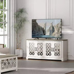 Mobile porta TV Galano con specchio, 4 ante e vano portaoggetti a scomparsa 59,6 L 15,7 P 29,3 H
