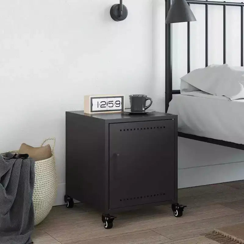 vidaXL Comodino Acciaio Laminato a Freddo 36 x 39 x 43,5 cm