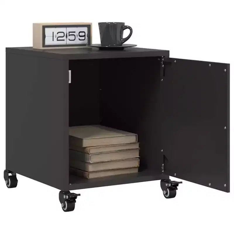 vidaXL Comodino Acciaio Laminato a Freddo 36 x 39 x 43,5 cm