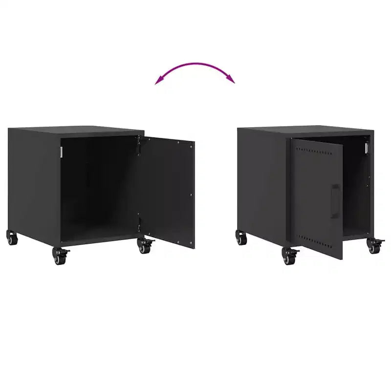 vidaXL Comodino Acciaio Laminato a Freddo 36 x 39 x 43,5 cm
