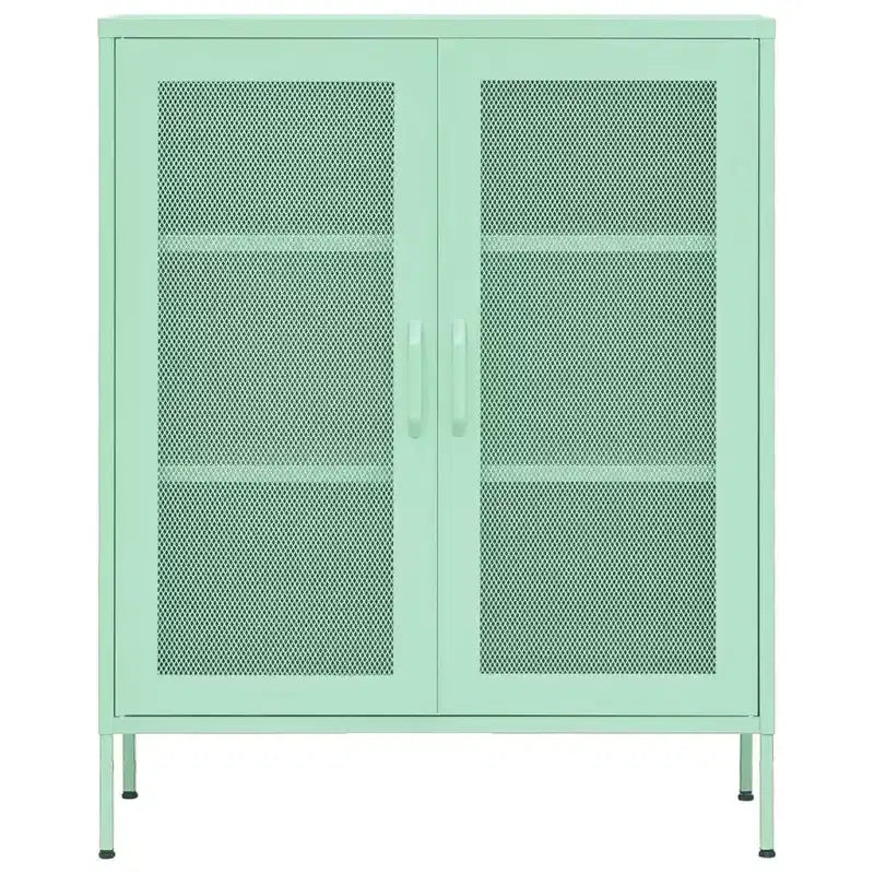 vidaXL Mobile Contenitore Giallo Senape Acciaio 80x35x101 cm
