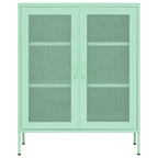 vidaXL Mobile Contenitore Giallo Senape Acciaio 80x35x101 cm