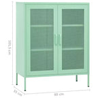 vidaXL Mobile Contenitore Giallo Senape Acciaio 80x35x101 cm
