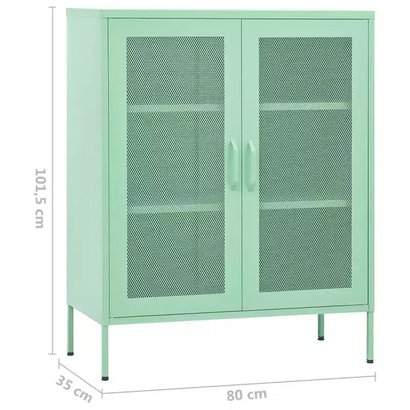 vidaXL Mobile Contenitore Giallo Senape Acciaio 80x35x101 cm