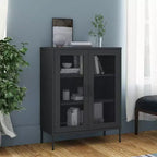 vidaXL Mobile Contenitore Giallo Senape Acciaio 80x35x101 cm