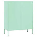 vidaXL Mobile Contenitore Giallo Senape Acciaio 80x35x101 cm