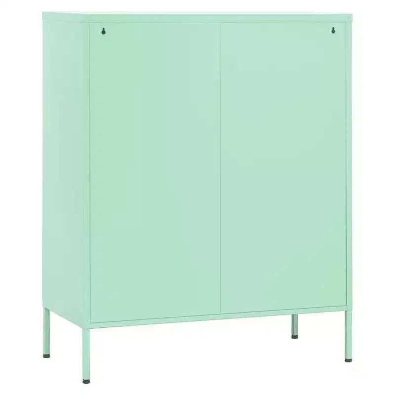 vidaXL Mobile Contenitore Giallo Senape Acciaio 80x35x101 cm