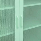 vidaXL Mobile Contenitore Giallo Senape Acciaio 80x35x101 cm