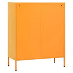 vidaXL Mobile Contenitore Giallo Senape Acciaio 80x35x101 cm