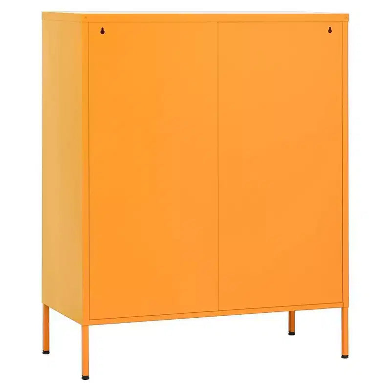 vidaXL Mobile Contenitore Giallo Senape Acciaio 80x35x101 cm