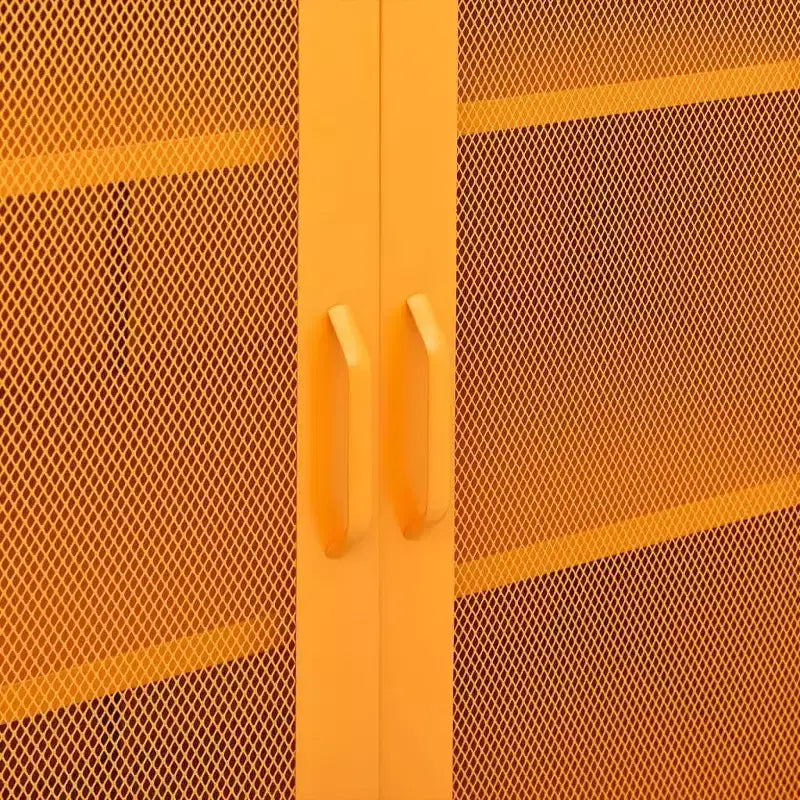 vidaXL Mobile Contenitore Giallo Senape Acciaio 80x35x101 cm