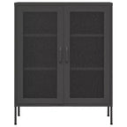 vidaXL Mobile Contenitore Giallo Senape Acciaio 80x35x101 cm