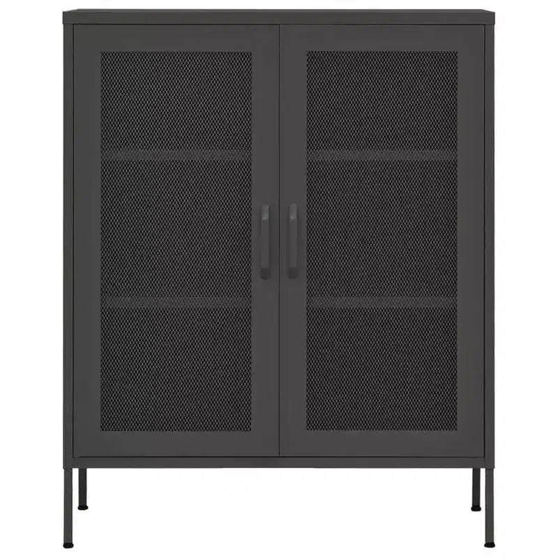 vidaXL Mobile Contenitore Giallo Senape Acciaio 80x35x101 cm