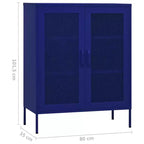 vidaXL Mobile Contenitore Giallo Senape Acciaio 80x35x101 cm