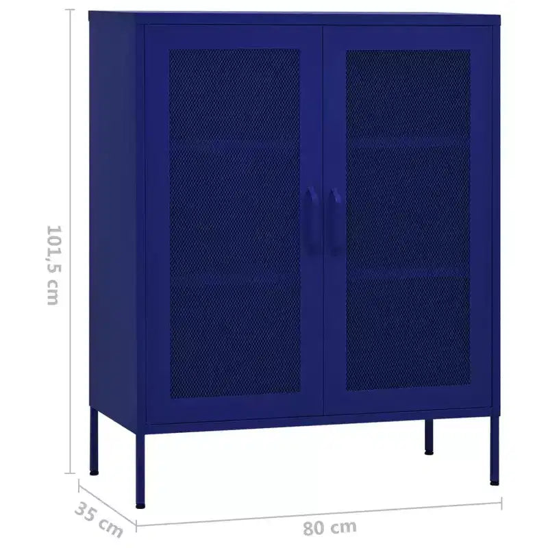 vidaXL Mobile Contenitore Giallo Senape Acciaio 80x35x101 cm