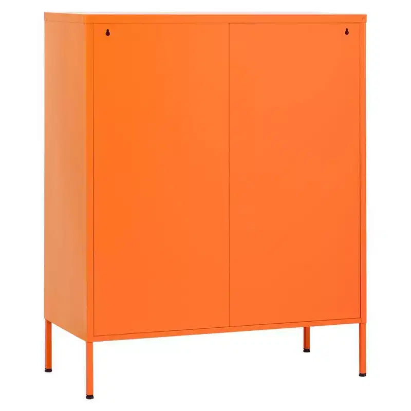 vidaXL Mobile Contenitore Giallo Senape Acciaio 80x35x101 cm