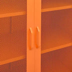 vidaXL Mobile Contenitore Giallo Senape Acciaio 80x35x101 cm