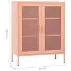 vidaXL Mobile Contenitore Giallo Senape Acciaio 80x35x101 cm