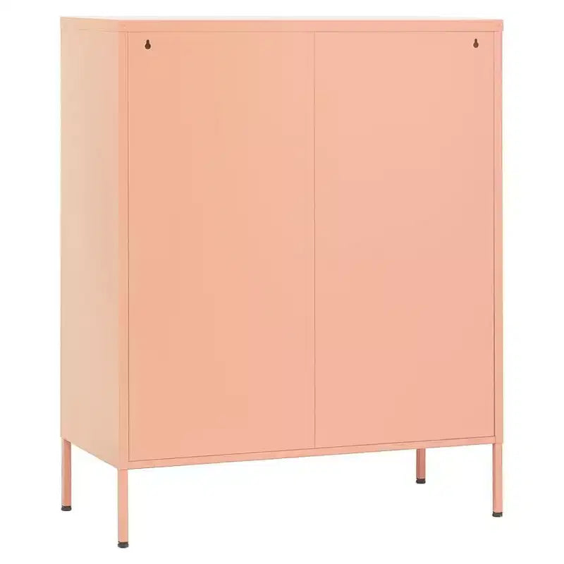 vidaXL Mobile Contenitore Giallo Senape Acciaio 80x35x101 cm