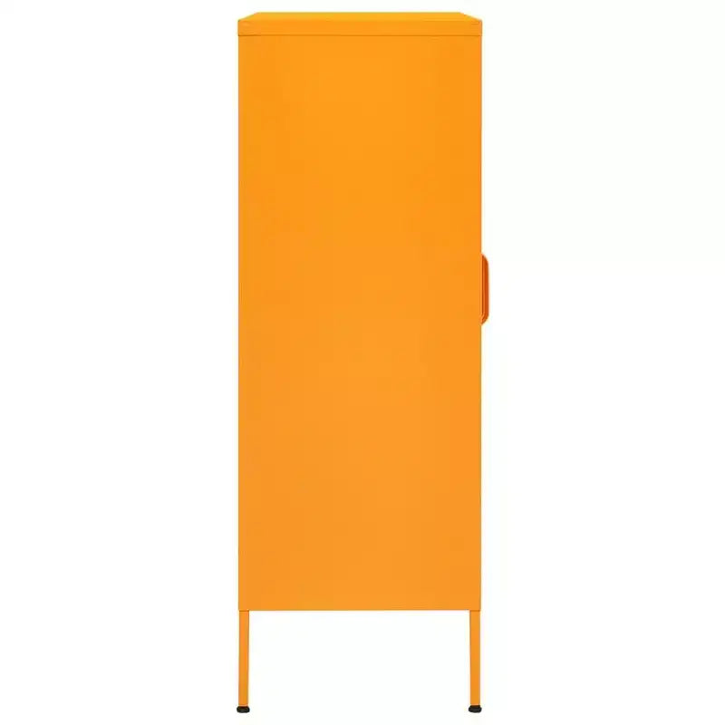 vidaXL Mobile Contenitore Giallo Senape Acciaio 80x35x101 cm