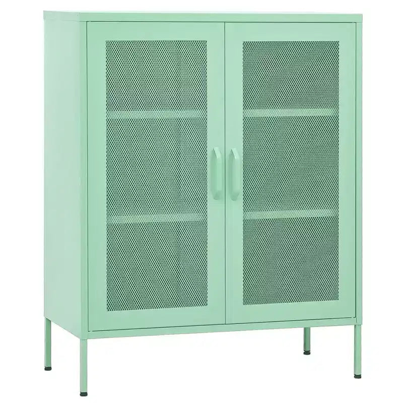 vidaXL Mobile Contenitore Giallo Senape Acciaio 80x35x101 cm