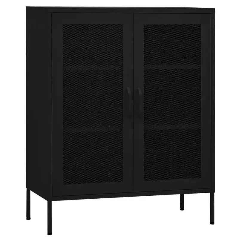 vidaXL Mobile Contenitore Giallo Senape Acciaio 80x35x101 cm