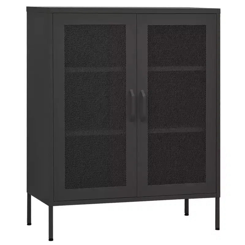 vidaXL Mobile Contenitore Giallo Senape Acciaio 80x35x101 cm
