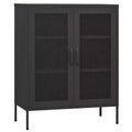 vidaXL Mobile Contenitore Giallo Senape Acciaio 80x35x101 cm