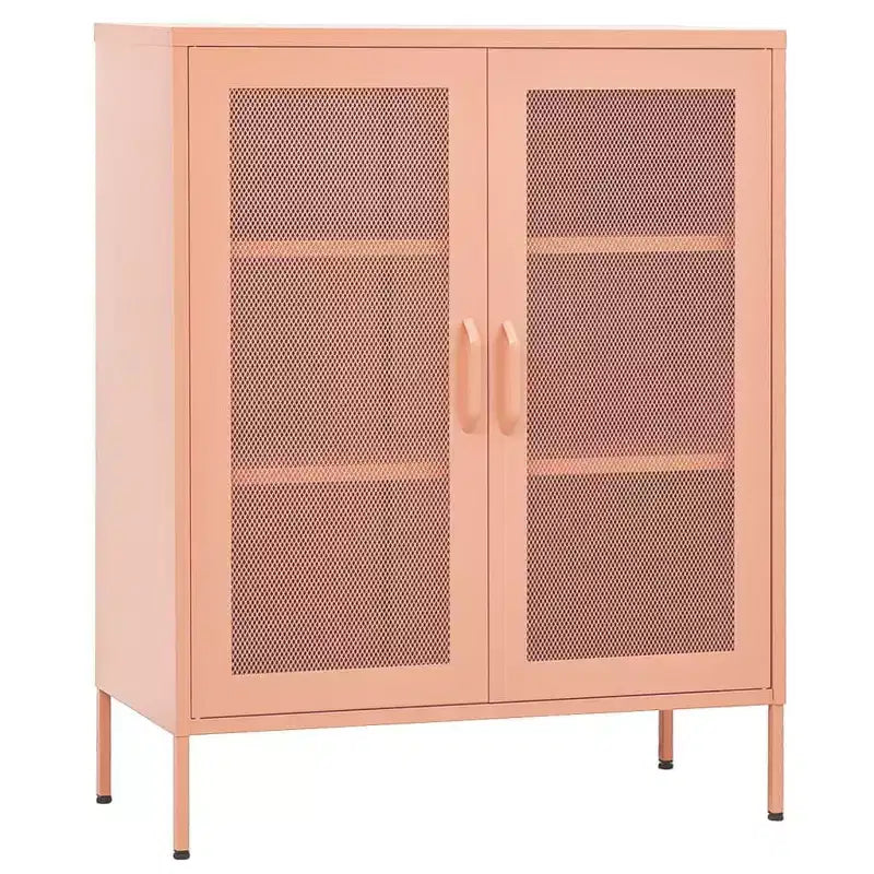 vidaXL Mobile Contenitore Giallo Senape Acciaio 80x35x101 cm