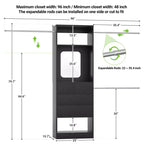 Besiost 25 - Sistema per Armadio con Specchio 96 W, Organizer per Armadio con Ripiani